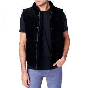 (A8) Blank NYC Corduroy Puffer Vest 46TM7071BL, Size Large, Black, NWT, Unisex